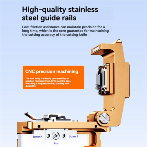 Fiber Optic Cleaver Fiber Optic Cable Stripper High Precision Fiber Cold Connection Cutter for 0.25/0.9/3.0mm Cables 2