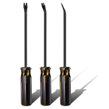 Upholstery Staple Remover Tool, 3-Pack Tack Lifter Screwdriver for Furniture, Yellow and Black