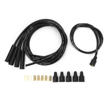 Wire 8mm  Wire 1m Length Ignition  Wire Set for 4 Cylinder Classic Cars Black