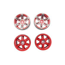4PCS RC Rock Crawler Metal Beadlock 1.9" Wheel Rim for SCX10 RC Crawler Car Part Red
