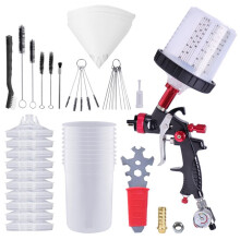 Professional HVLP Gravity Feed Spray Gun 1.3mm Nozzle with 600ML Disposable Paint Cup