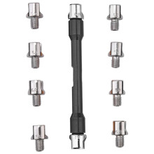 Motorcycle Handle Spoke Wrench CNC Spanner Set 5.0-6.8 Length 93mm/3.7in for Most Motorbike Tire Repair Wrench Black
