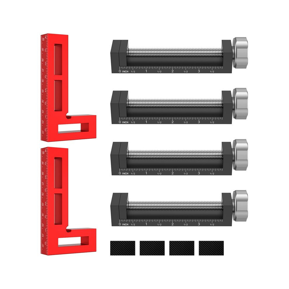 Carpentry Fixing Clamp Wood Board Installation Clamp 90 Positioning Square And C Clamp Cabinet Drawer Corner Clamp 2Set 4712412666755