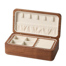 Double Layer Jewelry Box Wooden Case Necklace Bracelets Earrings Storage Organizer Wedding Gift Walnut Wood Jewelry Box