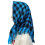 Multi Purpose Knit Scarf Sun Protections-Emerald blue black 1