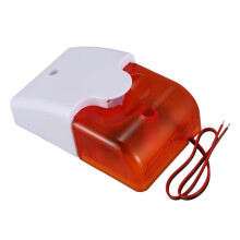 3X Wired Strobe Waarschuwingssirene Duurzaam 12V Geluidsalarm Knipperlicht Geluid Sirene Hoorn Home Security Alarmsysteem 115Db Oranje