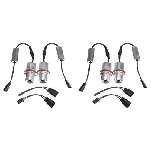 4Pcs 45W White Led Car Angel Eyes LED  HALO Ring Light Bulb Headlight Bulb for - E39 E53 E60 E61