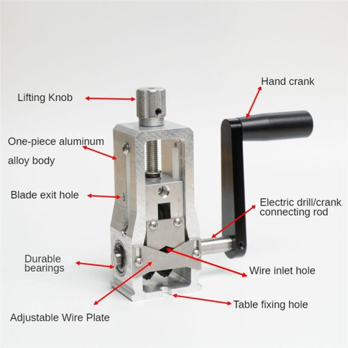 Aluminum Alloy Manual Stripper Electromechanical Dynamic Stripper Copper Wire Drill Stripping Machine Scrap Wire