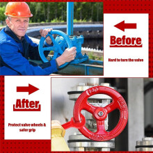 8in Double Ended Valve Wrench Pipe and Valve Wrench Refinery Wheels 1/8in-1-1/2in Pipe Capacity for Protecting From