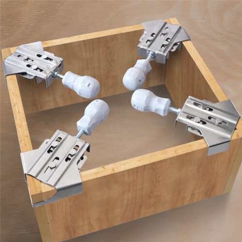 4Pc Corner Clamp Stainless Steel 90Degree Right Angle Clamp Adjustable Woodworking Positioning Square Fixed Frame ClampB 2