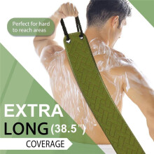 Esfoliante para As Costas com Alças Aprimoradas, Esfoliante Corporal de 38 Polegadas com Dupla Face, Toalha Esfoliante para Banho C