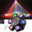 LED Moving  RGBW 4in1  Six Arm  Strobe Light Yellow Flash Lighting 512 Remote Control Stage Effect US Plug 3