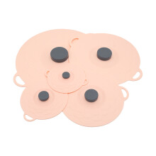 (Pink) 5-Pack Silicone Splatter Covers for Pots & Bowls