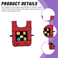 (Adult Red 5 Ball) Sticky Ball Vest for Kids Outdoor Play