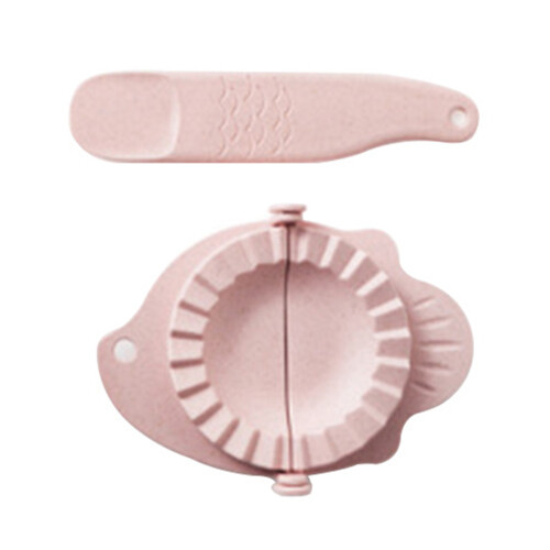 (Pink) Sturdy Dumpling Maker with Spoon - Easy Clean 1