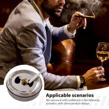 Stainless Steel Windproof Ash Catcher for Indoor & Outdoor Use