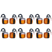 12X Forklift Turning Light LED Double-Sided Small Light 12V Square Turning Front Light Parking Light Reversing Light