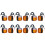 12X Forklift Turning Light LED Double-Sided Small Light 12V Square Turning Front Light Parking Light Reversing Light 1