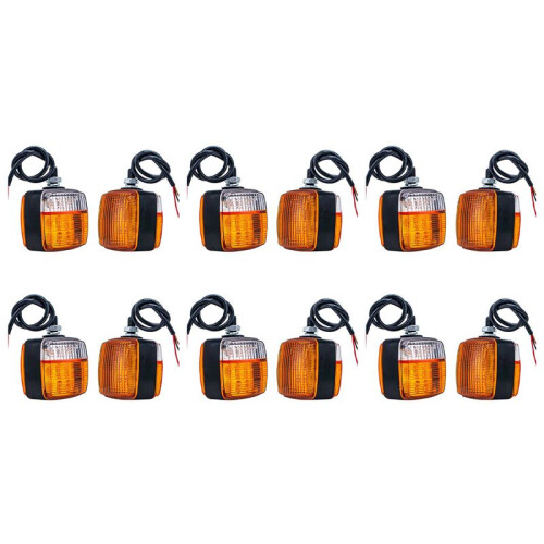 12X Forklift Turning Light LED Double-Sided Small Light 12V Square Turning Front Light Parking Light Reversing Light