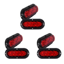 3 Juego de Luces LED de 6 Pulgadas, Luz de Borde, Luz Trasera, Luz de Señal de , Luz de Freno, Accesorios para Coche, Rojo