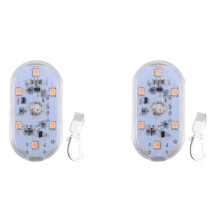 2X 6LED Car Touch Lights Rechargeable Car Interior Dome Light Roof Ceiling Reading Lamps Trunk Magnetic Lamp,E