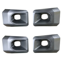 2Pair Car Front Bumper Fog Light Lamp Hoods Housing Cover Replacement for Hilux Rocco 2020 2021