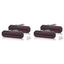 2 Set 5 Inch LED Truck Trailer Stop Turn Tail Brake Lights Flowing DRL Sequential Signal Lamps Taillight