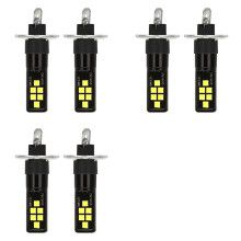 6 Stuks H1 Auto Led 12V-24V 12Smd Gloeilamp 3030 Chipset, W5W Bulb194 Led-Lamp voor Mistlampen Wit