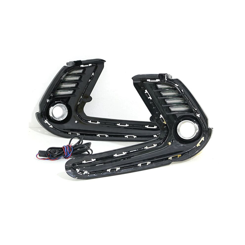 1Pair Auto Led Drl For 2016-2018 Fog S Cover Daytime Running Turn Signal Foglamp Light 6031075284396