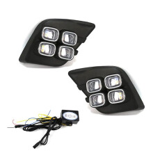 Para  Hilux Revo 2015 2016 Parachoques Delantero Luz de SeñAl de  LED Luz de CirculacióN Diurna Luz Antiniebla Delantera