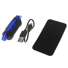 Helmet Bicycle Signal Lamp Waterproof Rear Tail Lamp LED USB Style Rechargeable Cycling Portable Detachable Lamp, B-