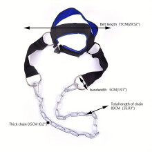 (Blue) Boxing Strength Trainer - Neck Harness for Athletes