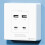 USB+Type-C Dual Wall Socket Panel 7