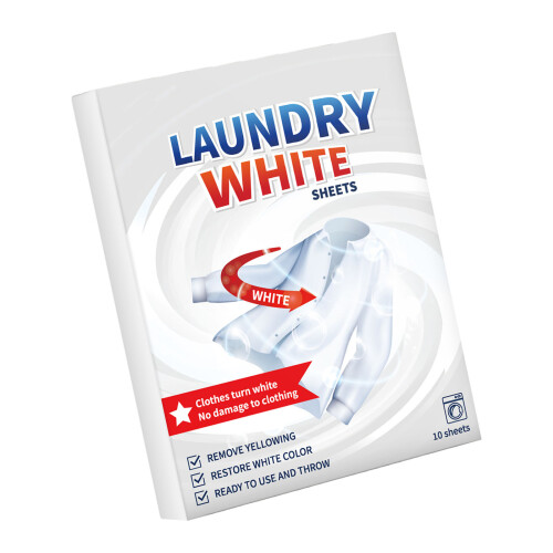 Pack of 10 Whitener Sheets for White Clothes Remove Yellow