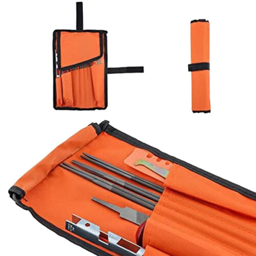 12 Pack Chainsaw File, Chainsaw Sharpener Kit,Round Chainsaw File,Depth Gauge,Quick Check Gauge 1
