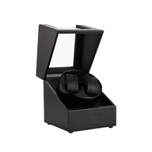 Double Watch Winder for Automatic Watches Automatic Watch Winder Leather Box 2 Slots Watch Winder for Men