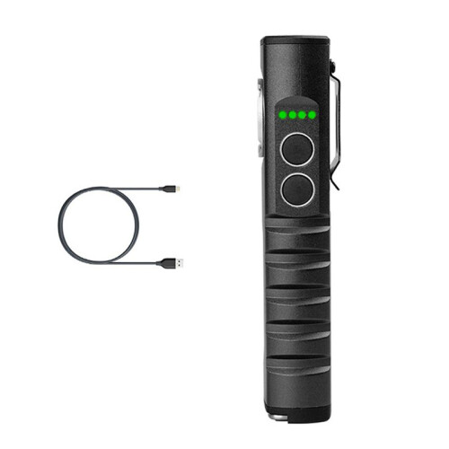 EDC Flashlight with Auto  Combo Work Light Rechargeable Stepless Dimming Flashlight with Magnet Aluminium Material