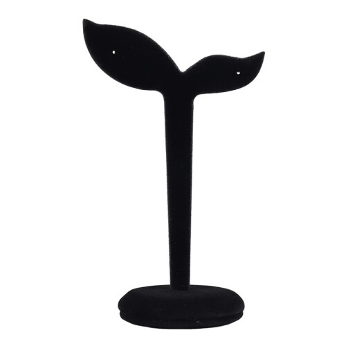 Velvet Earring Display Stand Props Stud Earrings Holder Rack Storage 12CMx7CM(Black) 1