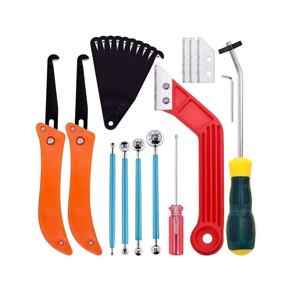 23-Piece Grouting Removal Tool Saw Blade Grouting Hand Saw Tile Joint Cleaning Brush Caulking Sewing Tool 6031002555452