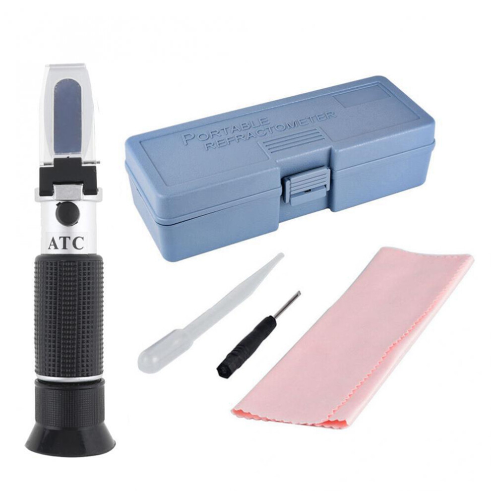 Brecantia Light Handheld Refractometer Sugar Concentration Meter Densimeter 0-32% Brix Saccharimeter Sugar Tester Fruits Grapes