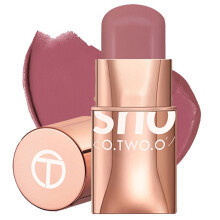 O.TWO.O Rossetto Blush Stick 3 in 1 Eye Cheek & Lip Gloss Stick per Fard Leggero Impermeabile Costruibile Trucco da Donna 01