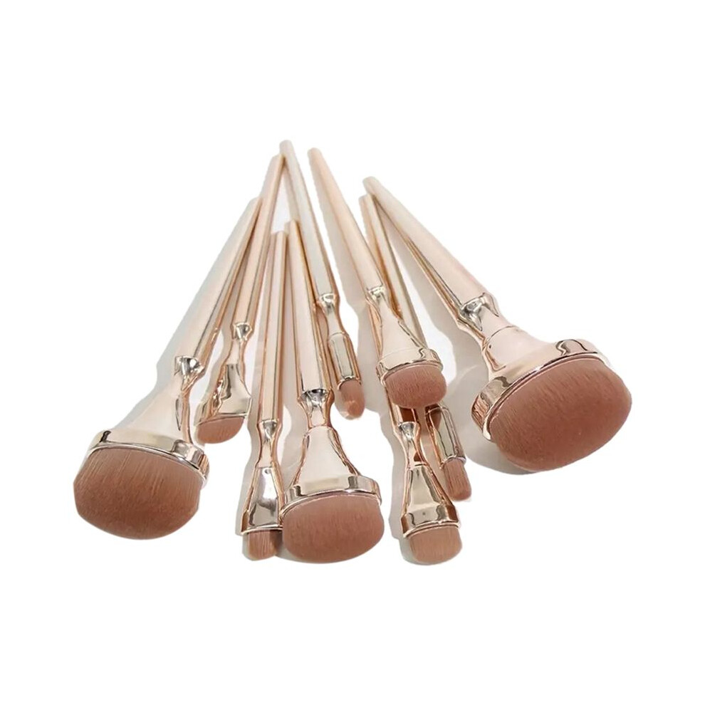 9 Golden Oval Makeup Brush Beginner Brush Foundation Blush Traceless Makeup Brush Set