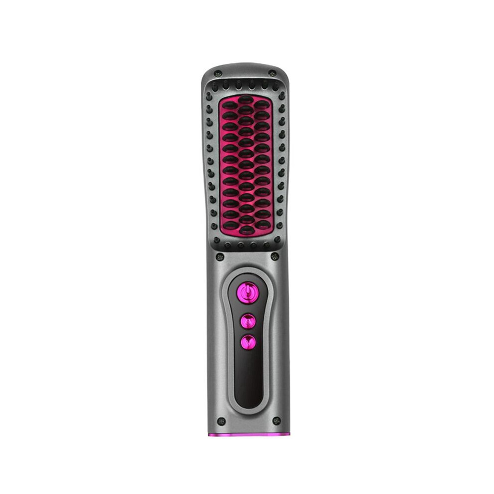 Wireless Professional Hair Straightener Curler Comb Fast Heating Negative Ion Straightening Curling Brush Styling Tools