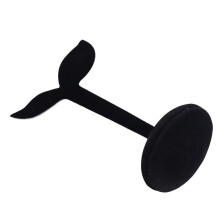 Velvet Earring Display Stand Props Stud Earrings Holder Rack Storage 12CMx7CM(Black)