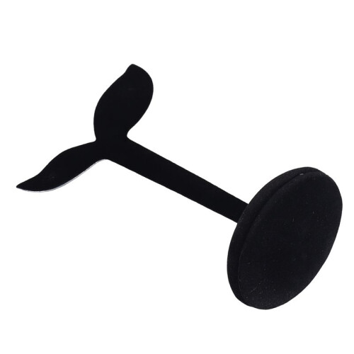 Velvet Earring Display Stand Props Stud Earrings Holder Rack Storage 12CMx7CM(Black)