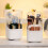 Square Makeup Brush Holder, 360Degree Rotating Makeup Brushes Container, Waterproof Makeup Holder with Lid(White) 6