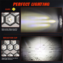 4 Inch Led Work Lights for Truck, White Amber Round Work Light Auxiliary Offroad Driving Light for Tractor SUV ATV Boat