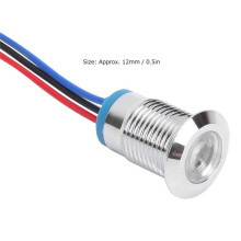 Pre-Wired LED Indicator 12mm 12V‑24V Dual Colors Common Anode LED Light (red ), Buttons and Indicators