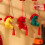 Pendentif en peluche d'ornement de cheval rayé coloré,-Vert 6