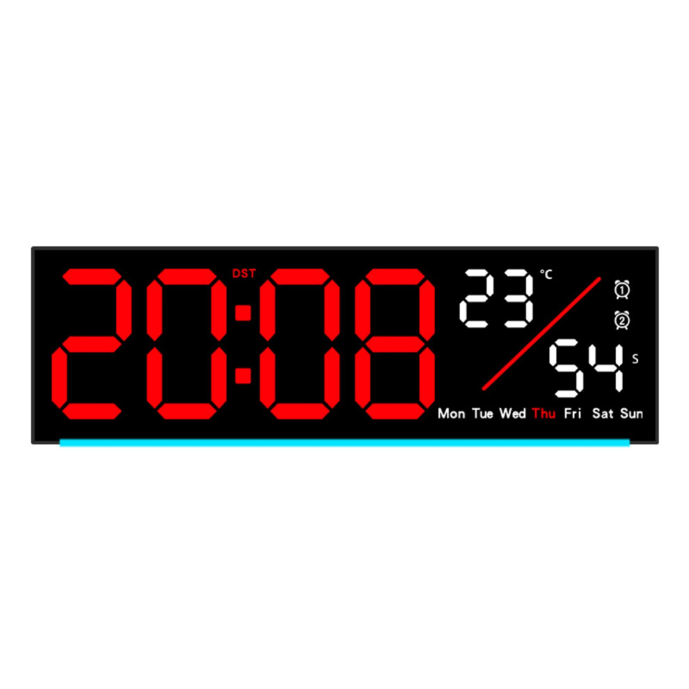 Intelligent Led Digital Wake Up Alarm Clock-Black Shell Red 7704001015225